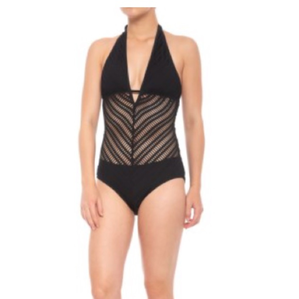 Jantzen Coastal Zone Small Black swimsuit NWT